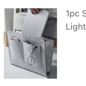 Gray Felt Bedside Organizer